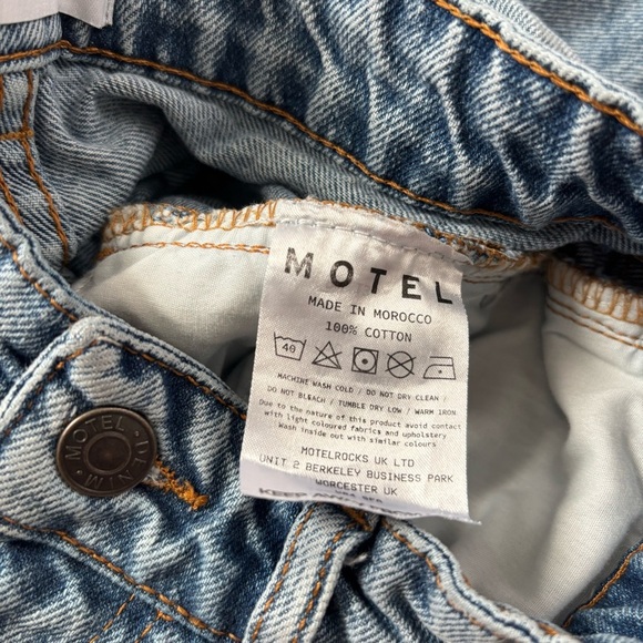 Motel Women's Size 26 Blue Wide Leg Jeans - Picture 3 of 5